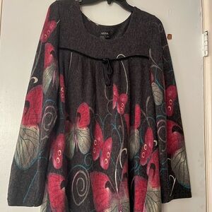 90s floral print cotton dress